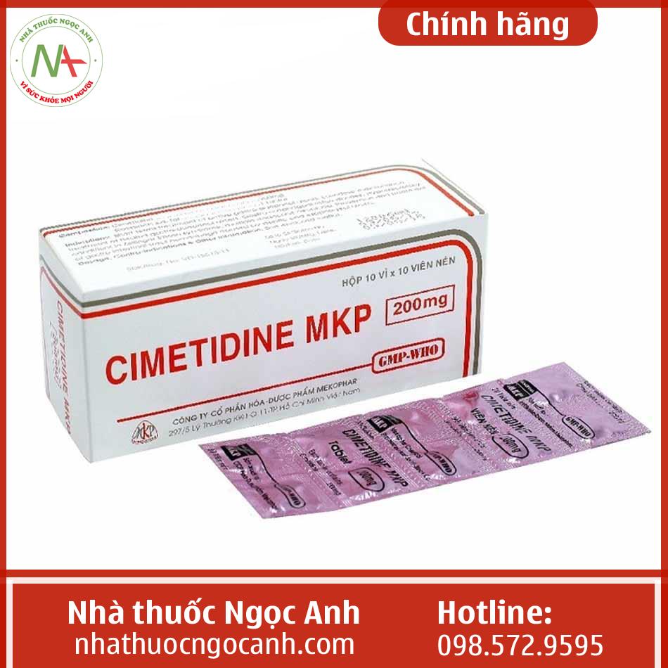 Hình ảnh hộp thuốc Cimetidine MKP 200mg