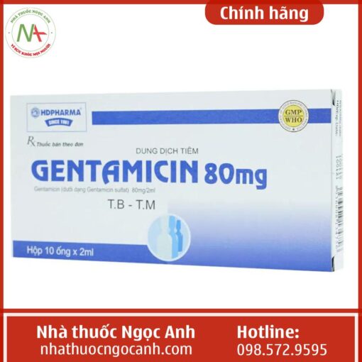 Tác dụng của thuốc Gentamicin 80mg HDPHARMA