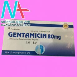 Hộp thuốc Gentamicin 80mg