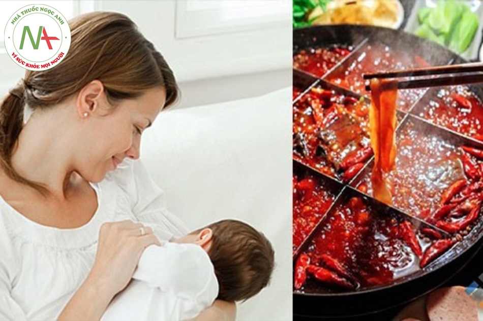 Mẹ ăn đồ cay nóng có thể khiến cho trẻ bị tiêu chảy
