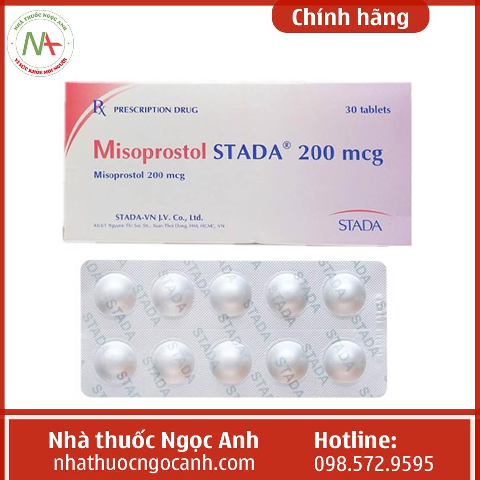 Hình ảnh vỉ thuốc Misoprostol Stada 200 mcg
