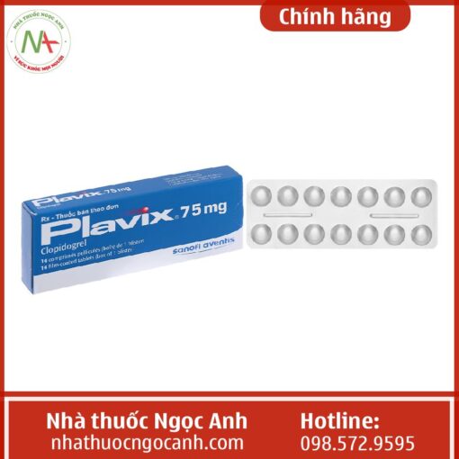 Hình ảnh hộp thuốc Plavix 75mg.