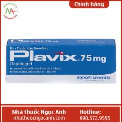 Hình ảnh hộp thuốc Plavix 75mg.