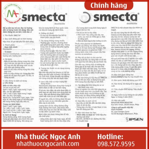 Tờ hướng dẫn sử dụng thuốc Smecta