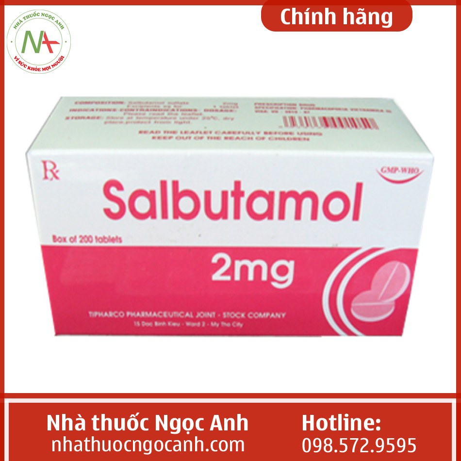 Thuốc Salbutamol 2mg Tipharco