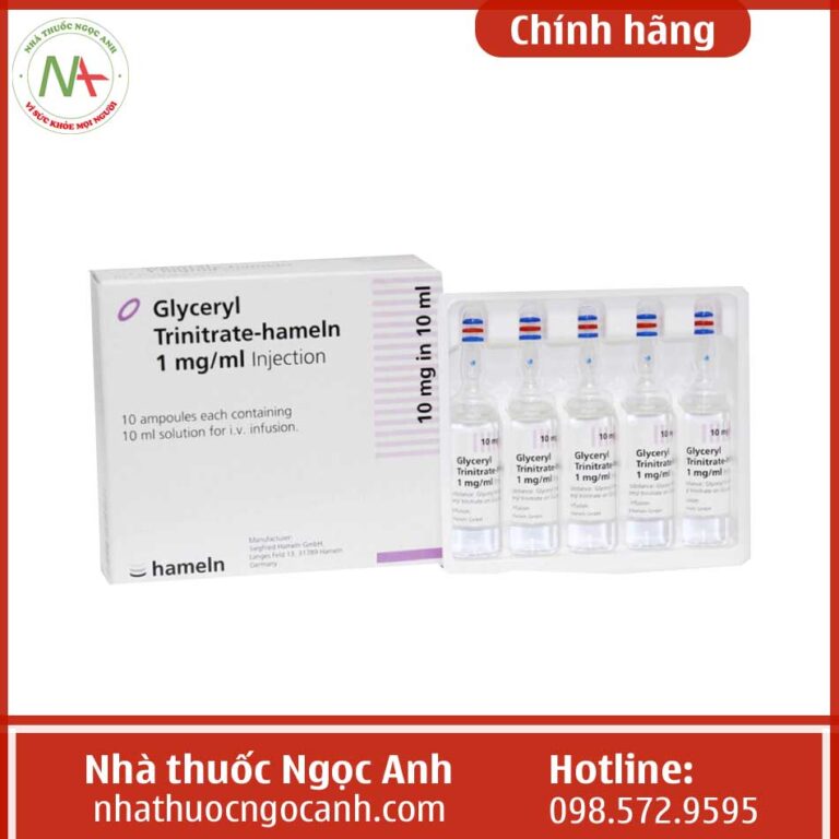 Thuốc tiêm Glyceryl Trinitrate-hameln 1mg/ml