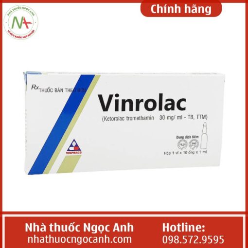 Liều dùng thuốc Vinrolac 30mg/ml