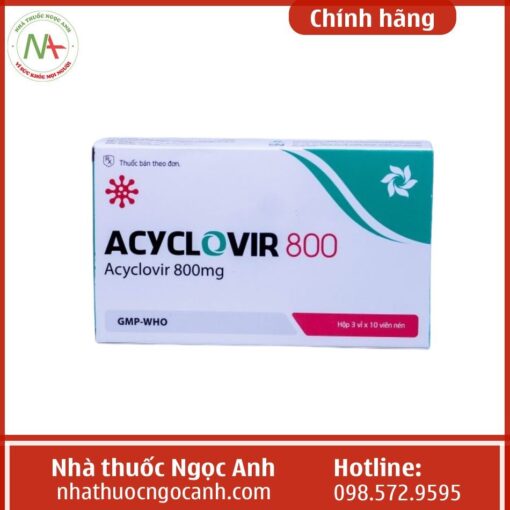 Chỉ định thuốc Acyclovir 800 mg