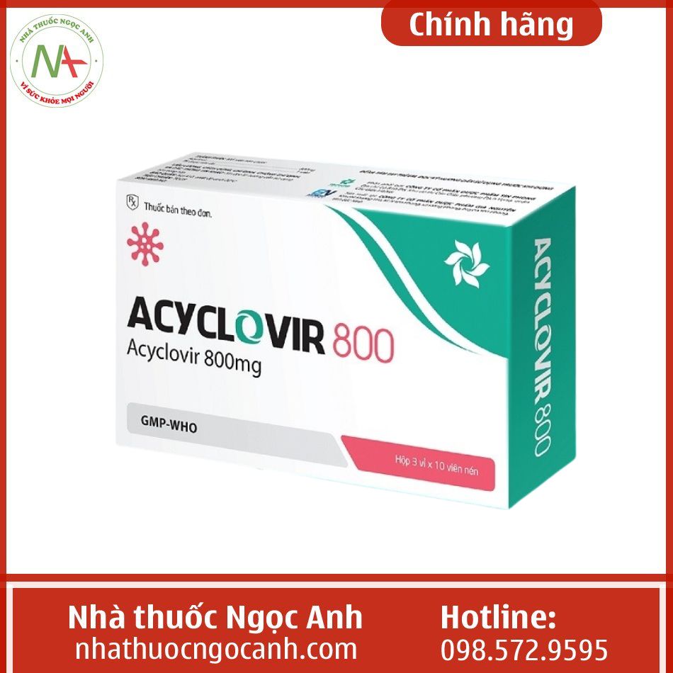 Liều dùng thuốc Acyclovir 800 mg