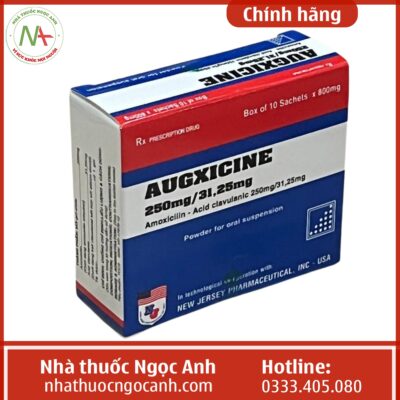 Hộp thuốc Augxicine 250mg/31,25mg