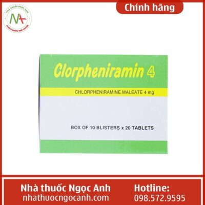 Clorpheniramin 4mg là thuốc gì?