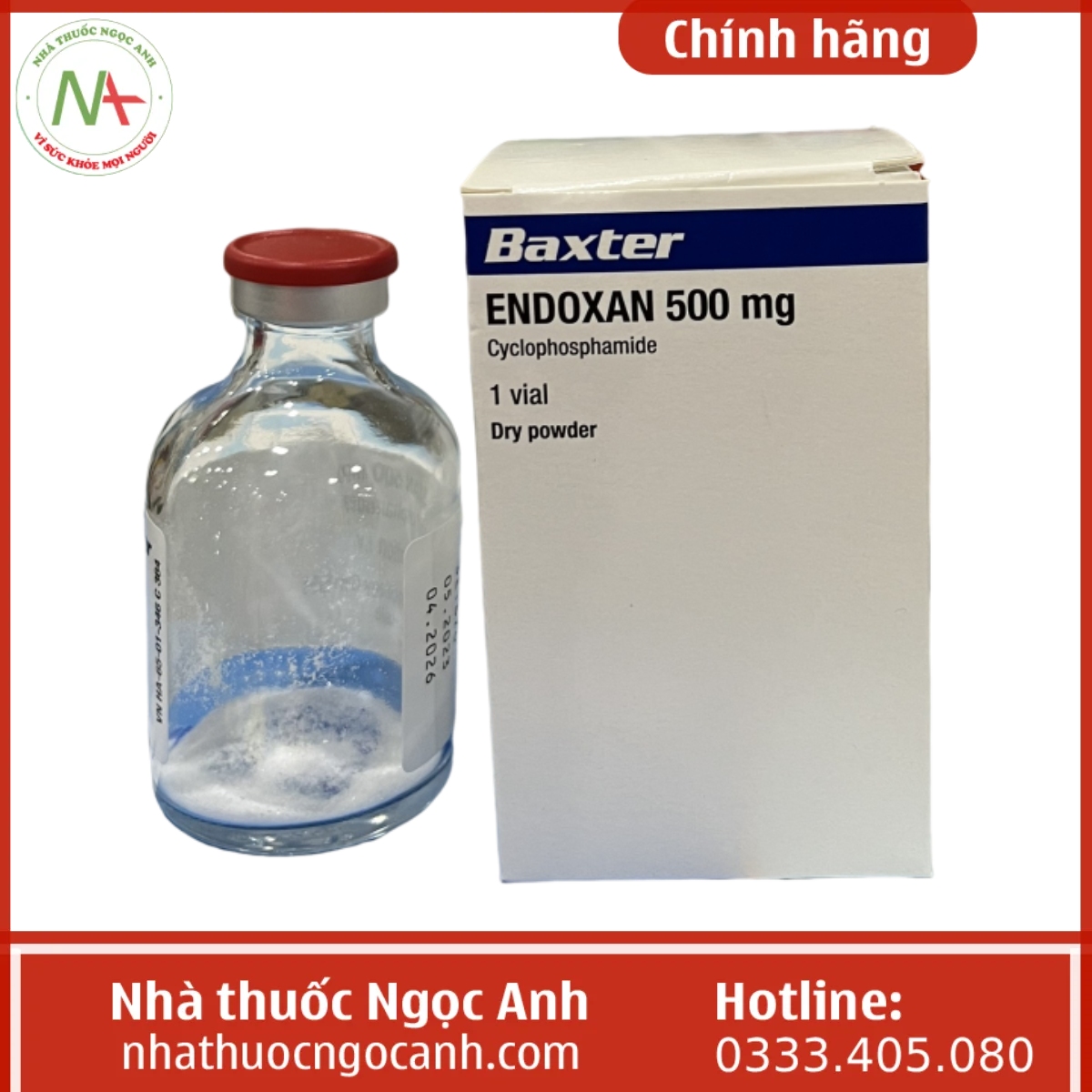 Hộp thuốc Endoxan 500mg Baxter