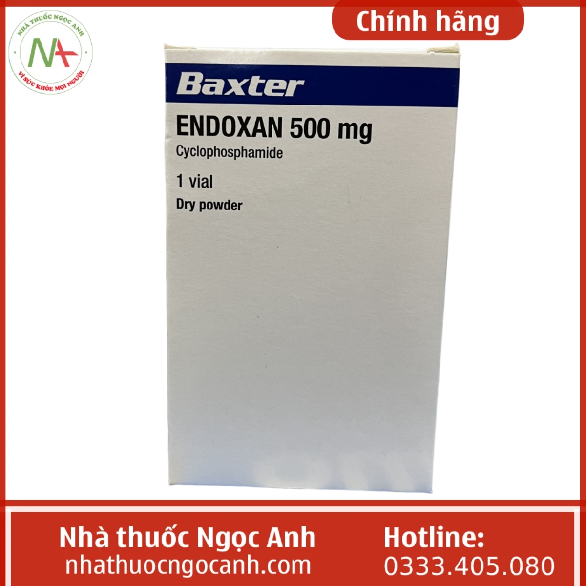 Hộp thuốc Endoxan 500mg Baxter