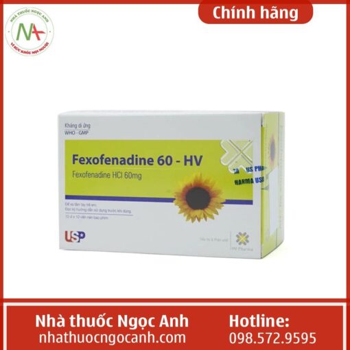 Tác dụng phụ của thuốc Fexofenadine 60-HV