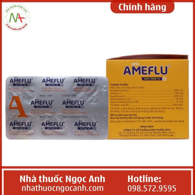 Thuốc Ameflu day time+C liều dùng, giá bao nhiêu, mua ở đâu?