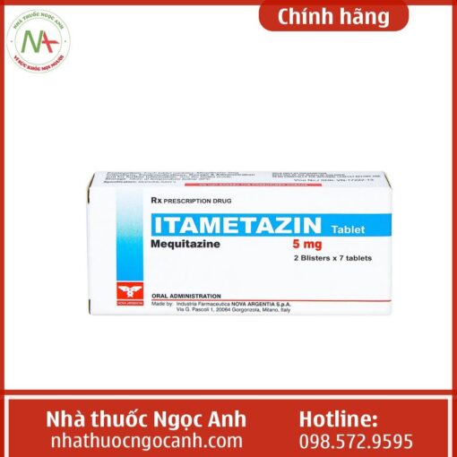 Thành phần thuốc Itametazin 5mg