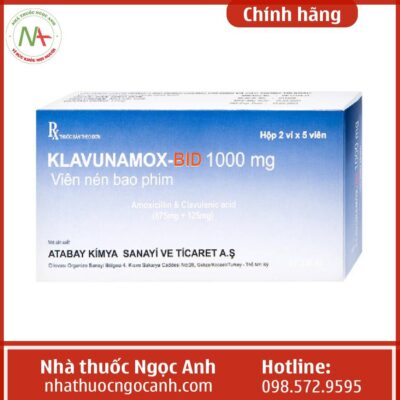 Thuốc Klavunamox-Bid 1000Mg