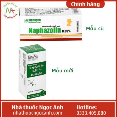 Thuốc Naphazolin 0,05% Danapha mẫu cũ và mẫu mới