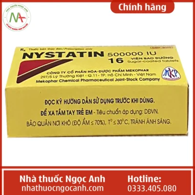 Hộp thuốc Nystatin 500000IU Mekophar