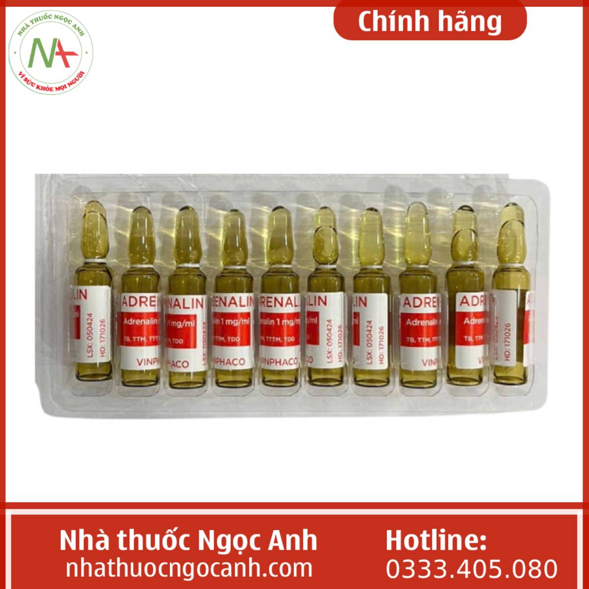 Adrenalin 1mg/1ml Vinphaco