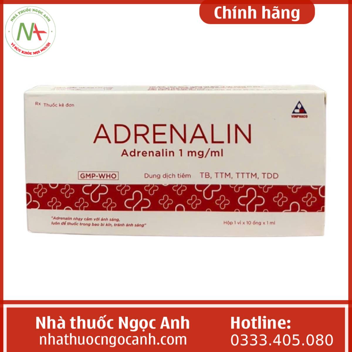 Adrenalin 1mg/1ml Vinphaco