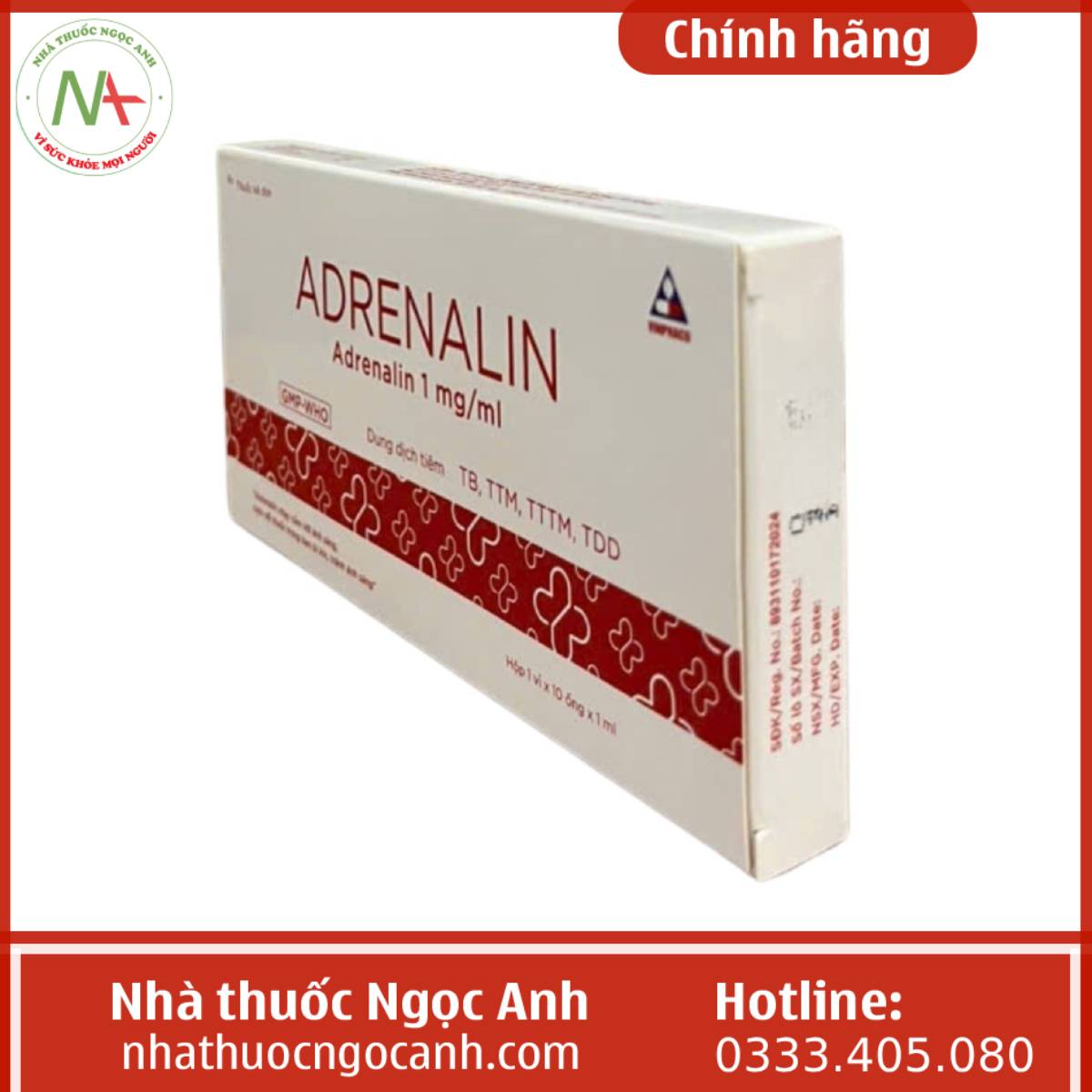 Adrenalin 1mg/1ml Vinphaco