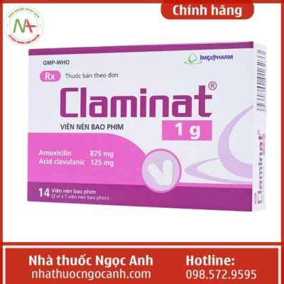 Hình ảnh thuốc claminat 1g