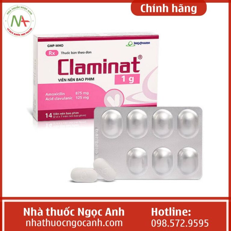 Hình ảnh thuốc claminat 1g