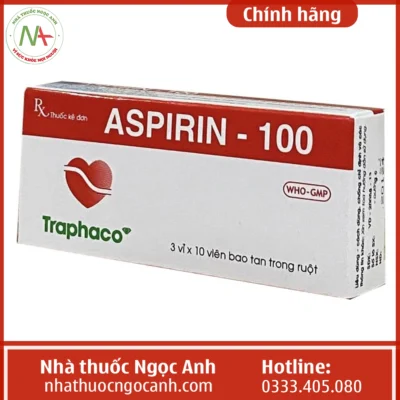 Hộp thuốc Aspirin-100 Traphaco