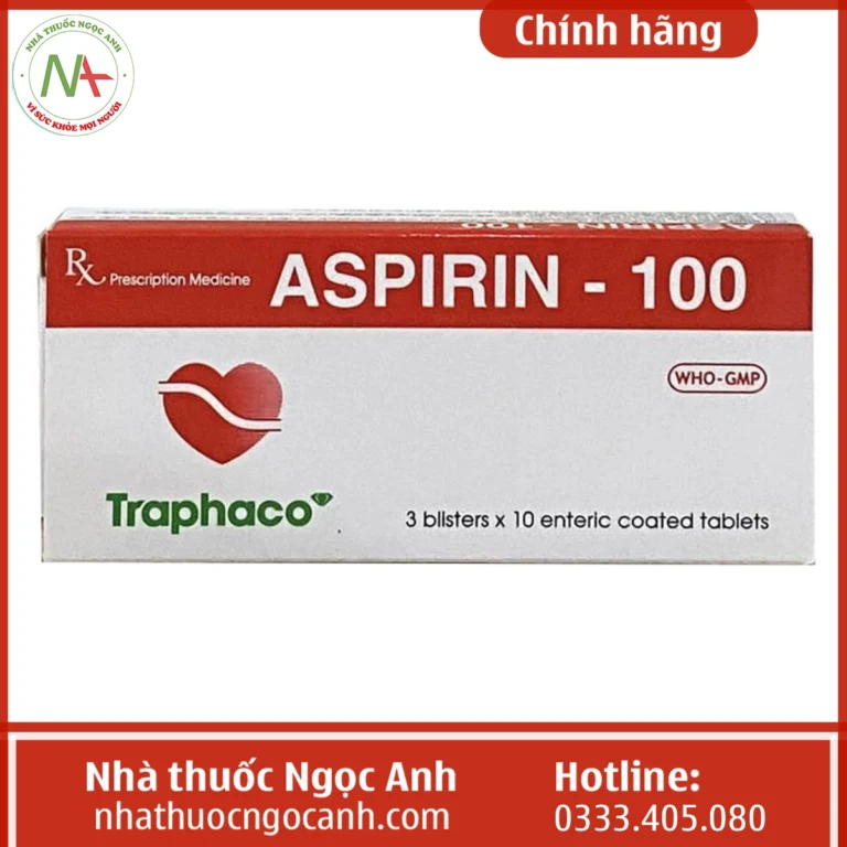 Hộp thuốc Aspirin-100 Traphaco