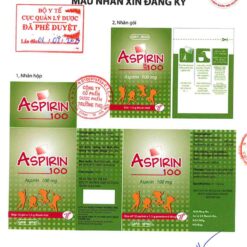 Mẫu nhãn thuốc Aspirin 100