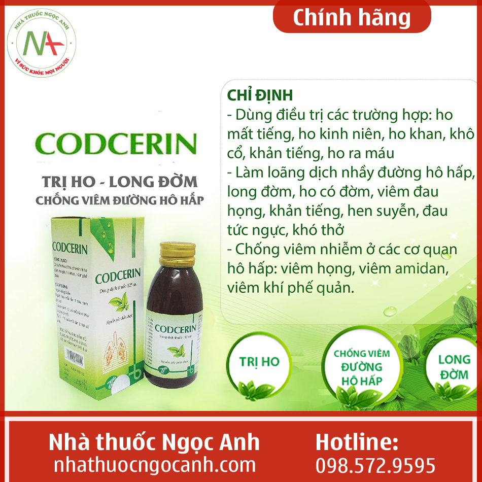 Tác dụng của thuốc Codcerin