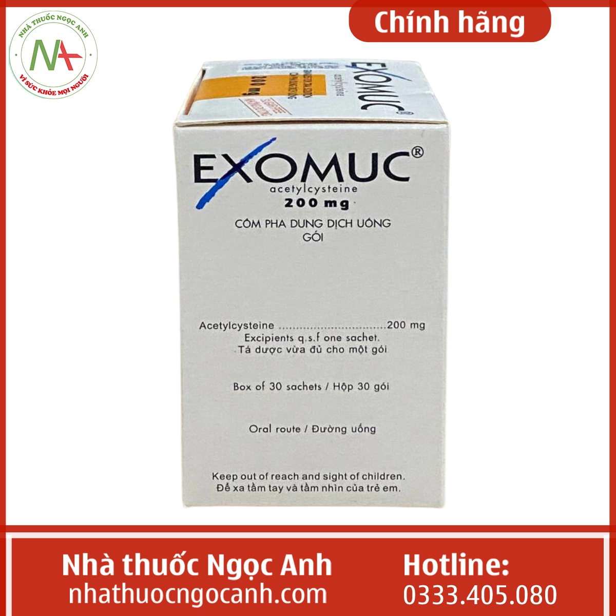 Hộp thuốc Exomuc 200mg