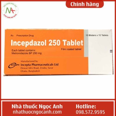 Hộp thuốc Incepdazol 250