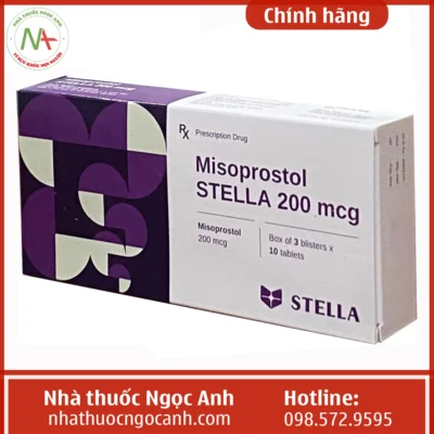 Hộp thuốc Misoprostol STELLA 200 mcg