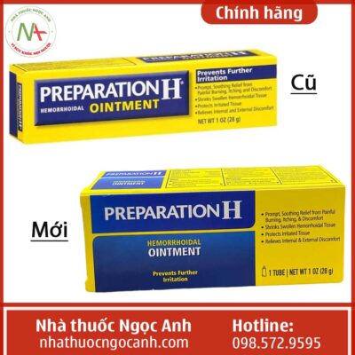 Thay đổi hộp thuốc Preparation H Ointment
