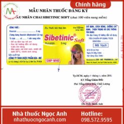 Mẫu nhãn thuốc Sibetinic Soft