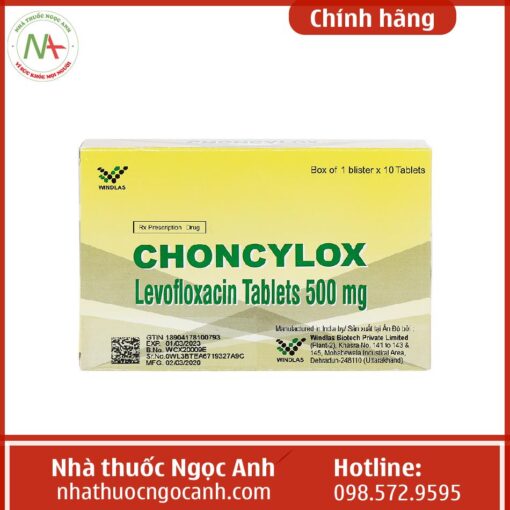 Tác dụng phụ của thuốc Choncylox 500mg