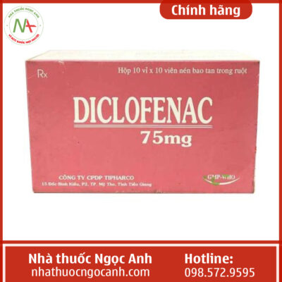 Tác dụng của thuốc Diclofenac 75mg Tipharco (vỉ)