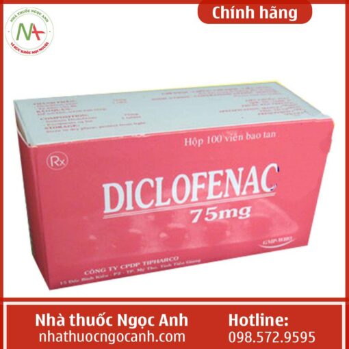Thuốc Diclofenac 75mg Tipharco (vỉ) giá bao nhiêu?