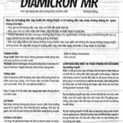 Hướng dẫn sử dụng thuốc Diamicron MR trang 1