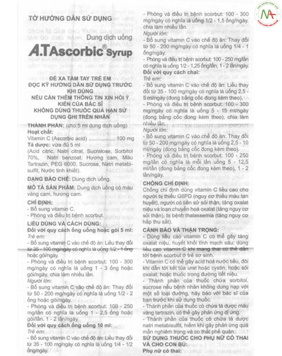 Hướng dẫn sử dụng AT ascorbic trang 1
