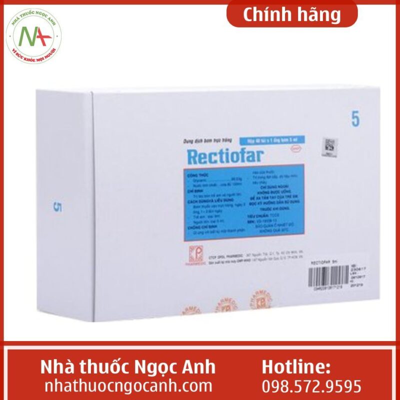 Rectofar Thuốc Rectiofar 5ml có dùng được cho bà bầu không, giá bao nhiêu, mua ở đâu