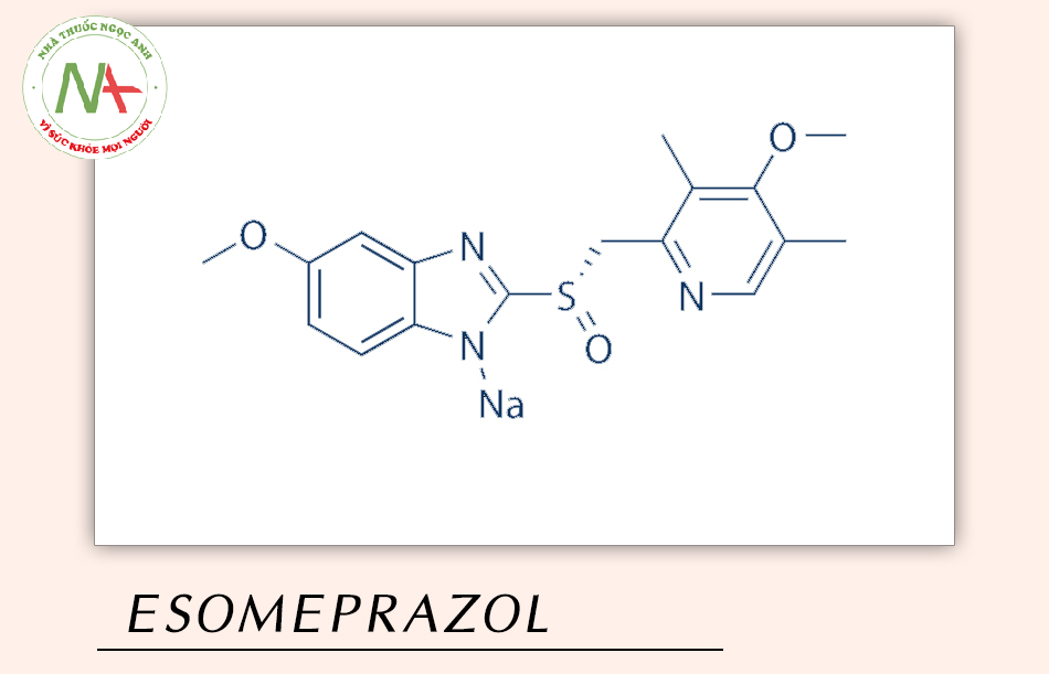 Công thức cấu tạo của hoạt chất Esomeprazole 