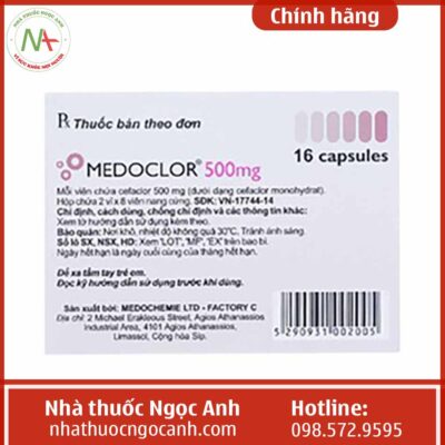Hộp thuốc Medoclor 500mg