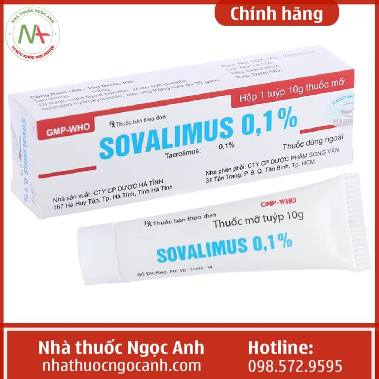 Công dụng Sovalimus 0,1% 10g