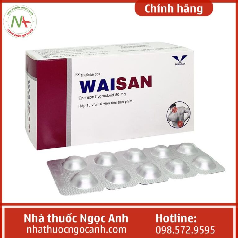 Thuốc Waisan 50mg Bidiphar điều trị thoái hóa đốt sống cổ (10 vỉ x 10 viên)