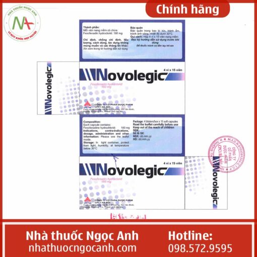 Mẫu nhãn thuốc Novolegic