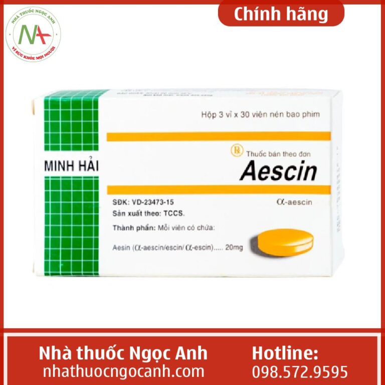 Hình ảnh Aescin 20mg Minh Hải