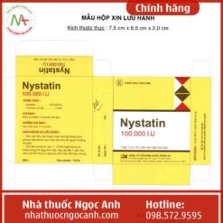 Mẫu nhãn thuốc Nystatin 100.000 IU F.T Pharma